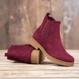 SHELOVET Burgundy boots red 1