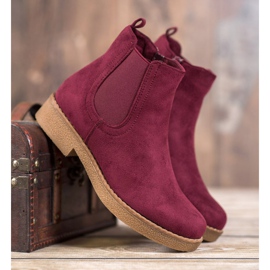 SHELOVET Burgundy boots red 2
