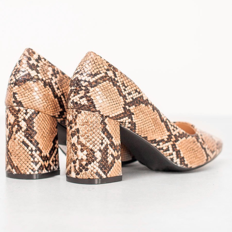 Seastar Snake Print Pumps brown 1