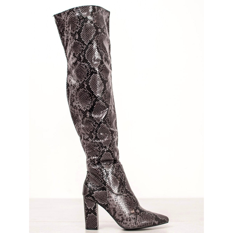 Seastar Snake Print Over The Knee Boots black multicolored 1