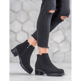 J. Star Suede Booties On The Platform black 1