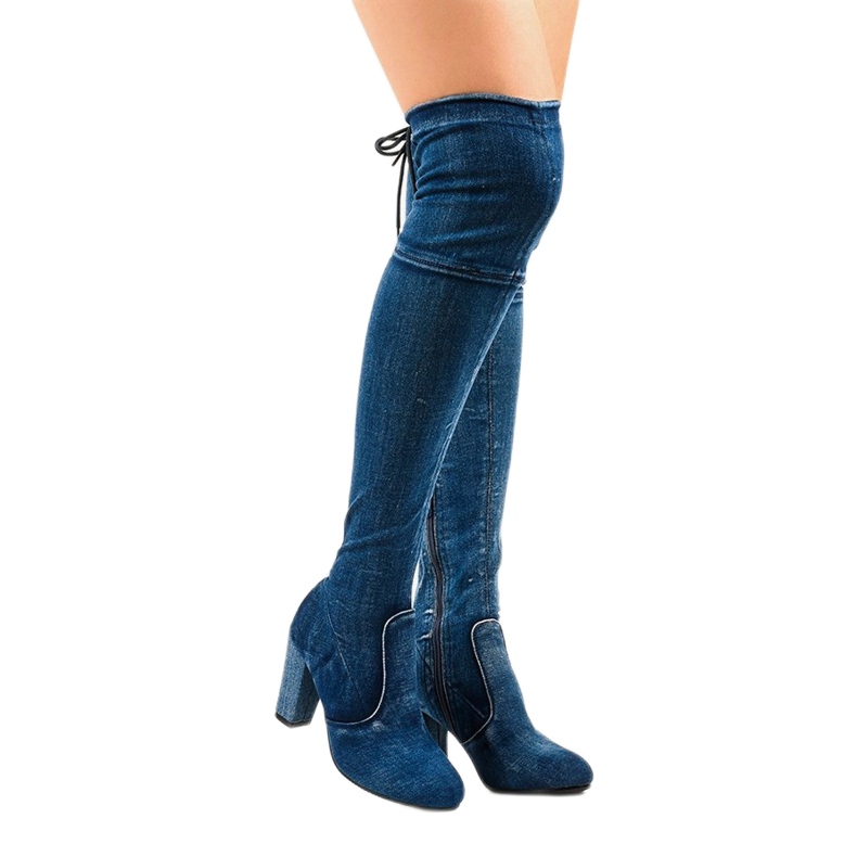 Classic denim boots HX15135-3B blue 1