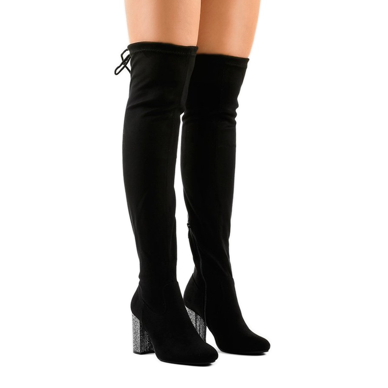 Black suede boots on the 0-235 post 1