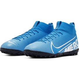 Nike Mercurial Superfly 7 Academy Tf Jr AT8143 414 soccer shoes multicolored blue 2