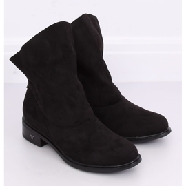 Black Boots with a ruffled uppers black 6672 Black 1