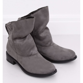 Gray Boots with a wrinkled uppers 6672 Gray grey 1