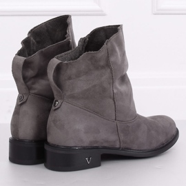 Gray Boots with a wrinkled uppers 6672 Gray grey 2