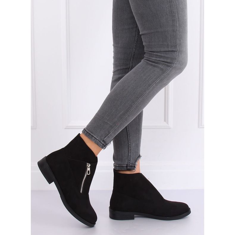 Black suede boots 20195 Black 1