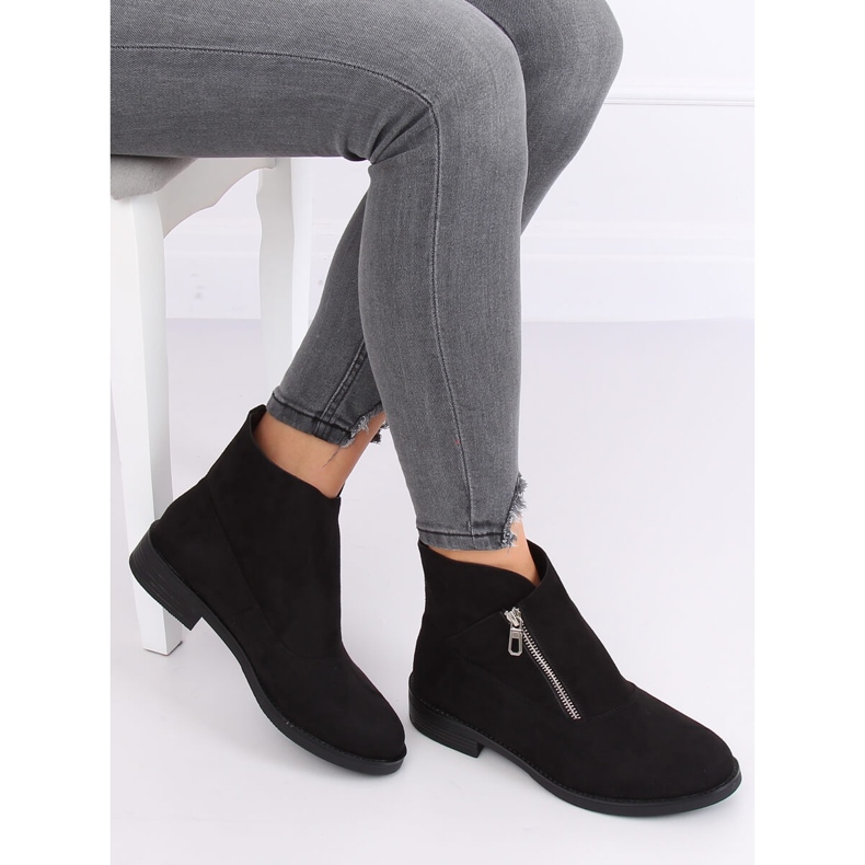 Black suede boots 20195 Black 2