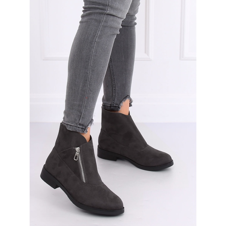 Gray suede gray boots 20195 Gray grey 1
