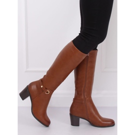 Classic high heels boots camel BM-9090 Camel brown 2