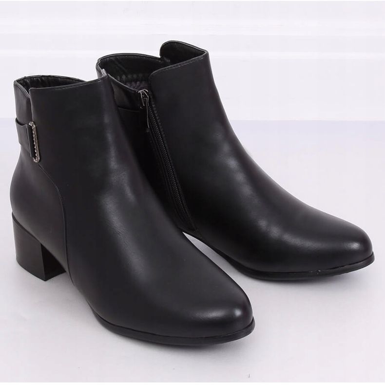 Black low-heeled boots CK63-2 Black 2