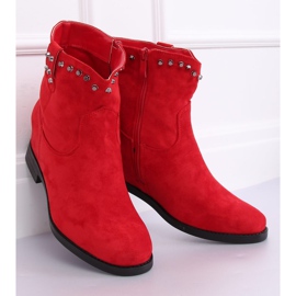 Red boots on a hidden wedge G-7606 Red 2