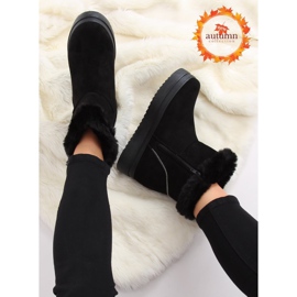 Black PP-30 Black snow boots with fur 1