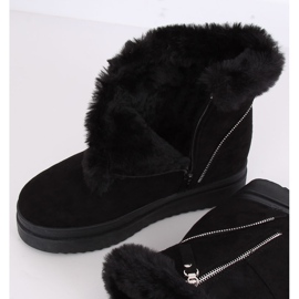 Black PP-30 Black snow boots with fur 2