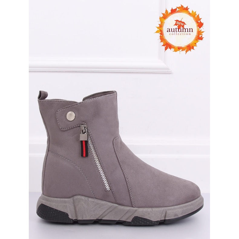 Gray SJ1938 Gray boots in a sporty style grey 1