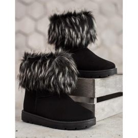 SHELOVET Black Mukluki With Fur 2