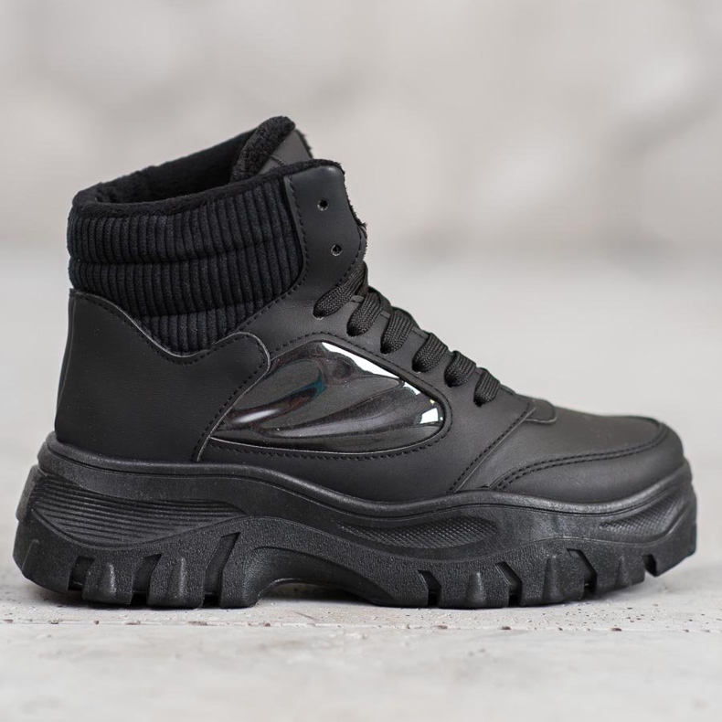 SHELOVET Fashion lace-up boots black 1