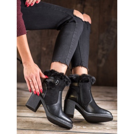 SHELOVET Boots With Fur black 1