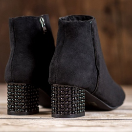 SHELOVET Boots With Decorative Heel black 1
