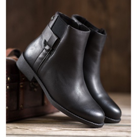 Gogo Black Eco Leather Booties 1