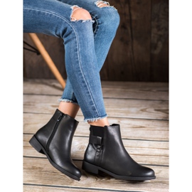 Gogo Black Eco Leather Booties 2
