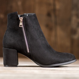 SHELOVET Classic suede boots black 2