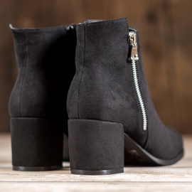 SHELOVET Classic suede boots black 1