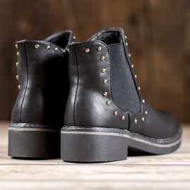 SHELOVET Boots With Rhinestones black 1