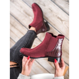 Erynn Maroon Jodhpur boots Snake Print red 2