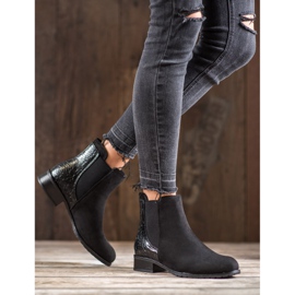 Erynn Black Jodhpur boots Snake Print 1