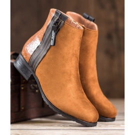 Erynn Boots With Decorative Zipper brown 1