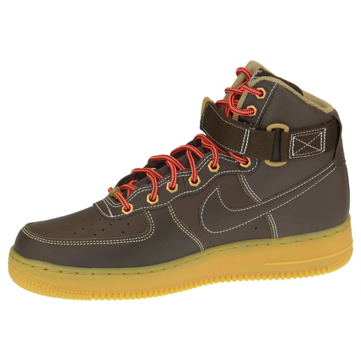 Nike Mens Air Force 1 High 07 Basketball Shoes Brown Red 315121-201 10M Nike Air Force 1  main image 3