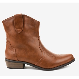 Brown boots on the post of 928-1 cowboy boots 2