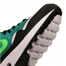Nike Air Max 1 Gs Jr 807602-111 shoes black multicolored green 2