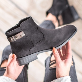 SHELOVET Boots with a decorative belt black 1