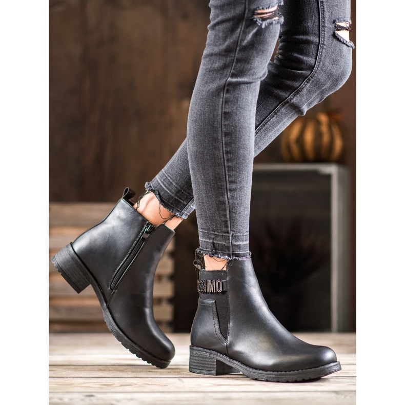Super Me Fashionable boots made of eco leather black 1