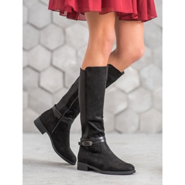 Super Me Elegant Boots With Buckle black 1