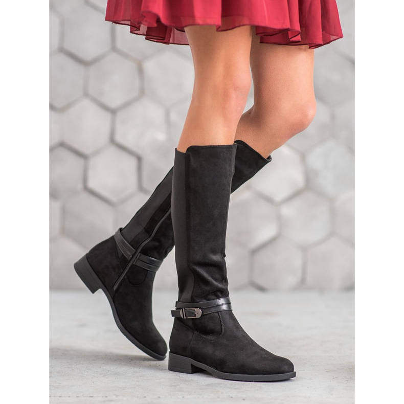 Super Me Elegant Boots With Buckle black 1