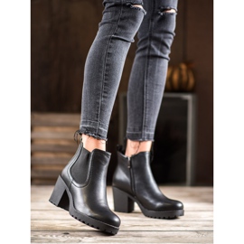 Bella Paris Boots On The Platform On The Zipper black 1