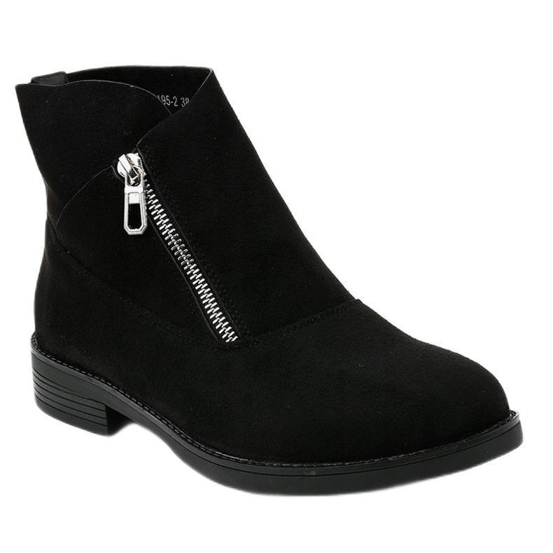 Black flat boots, insulated Chelsea boots 20195-2 1