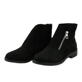 Black flat boots, insulated Chelsea boots 20195-2 2