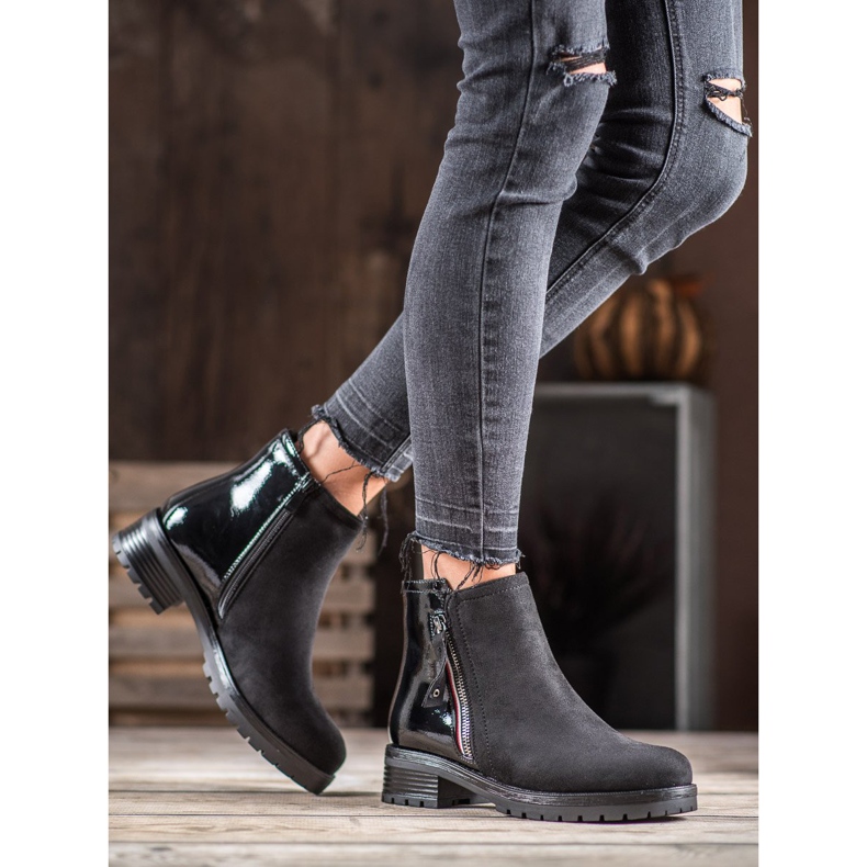 SHELOVET Workers With Ornate Zipper black 1
