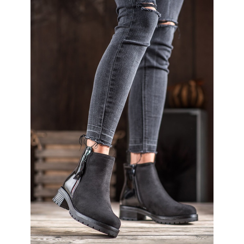 SHELOVET Workers With Ornate Zipper black 2