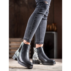 SHELOVET Workers On the Snake Print Platform black 1