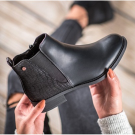 SHELOVET Black Booties On A Zipper 1