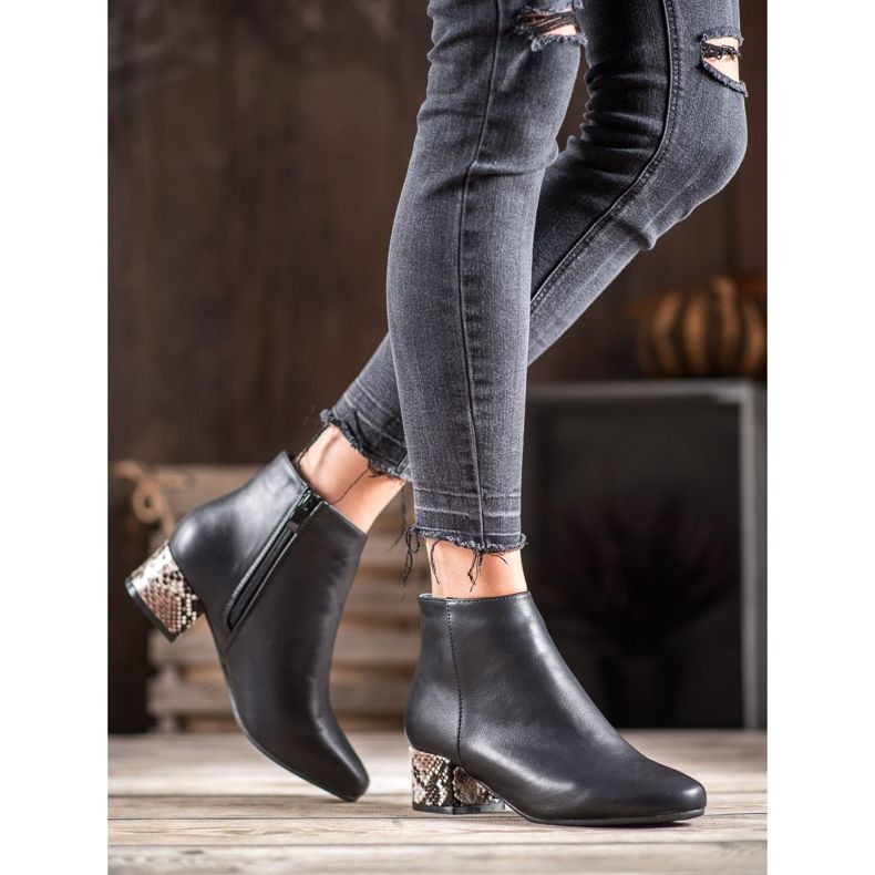 Weide Elegant Snake Print boots black multicolored 2