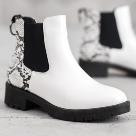 Erino High Chelsea Boots Snake Print white 1