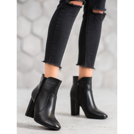 Super Mode Black Eco Leather Booties 2