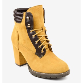 Yellow suede ankle boots 995-37 1